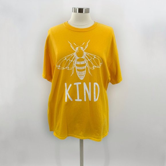 Gildan Tops - 🌈HOST PICK🌻 Bee Kind Yellow T-Shirt Size XL